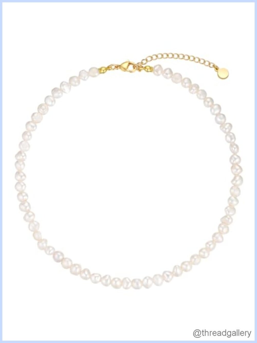 Natural Baroque Pearl Choker Necklace for Women 16''
